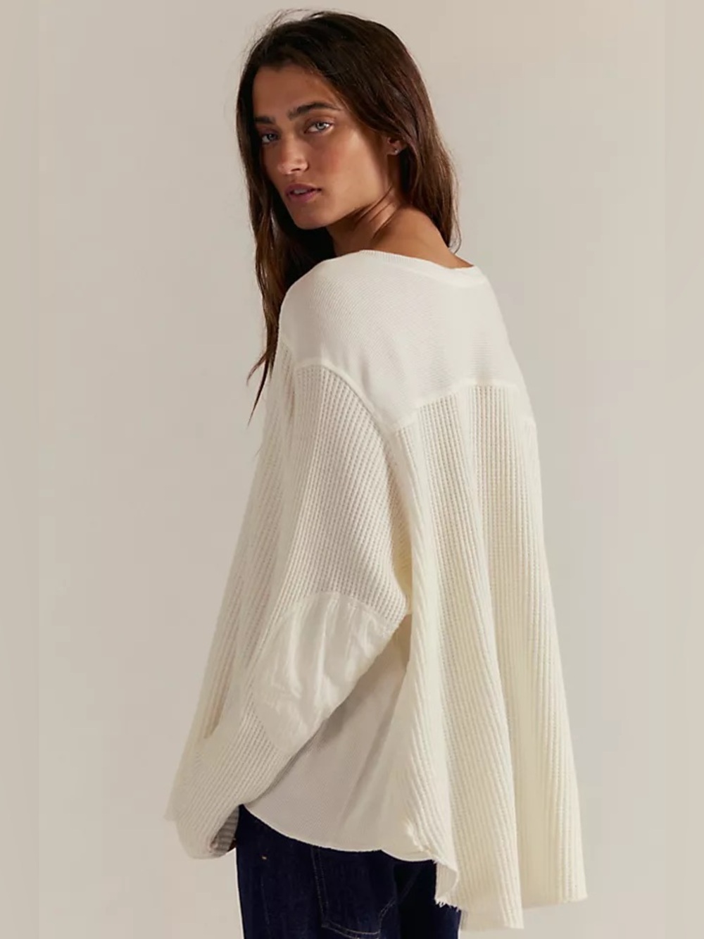 NWT Free People FP One Blake Thermal Style OB1892327 in Coconut Milk L $98